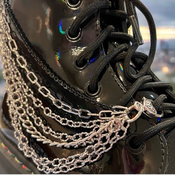 Boot chain, multiple boot chain, one boot chain, silver and black boot chain. - Picture 10 of 10